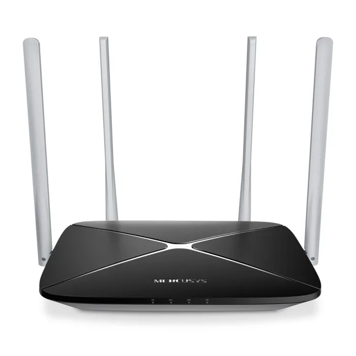 Безжичен рутер Mercusys AC12, AC1200, 5x10/100Mbps порта, 4 x 5dBi фикс. omni антени