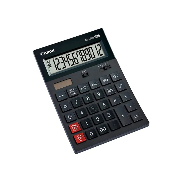 Canon Настолен калкулатор AS-1200, 12-разряден, тъмносив