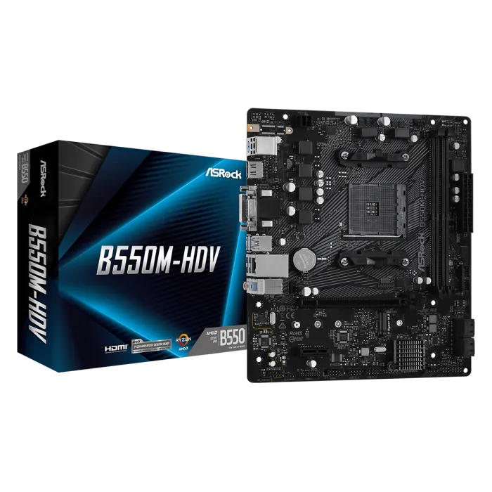 Дънна платка ASROCK B550M-HDV, AM4