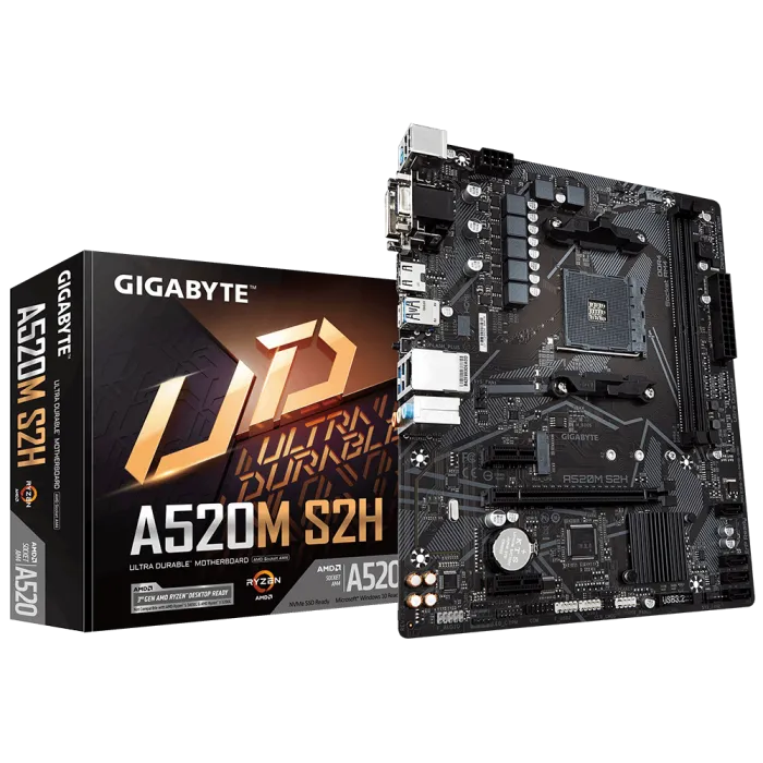 Дънна платка GIGABYTE A520M S2H, АМ4