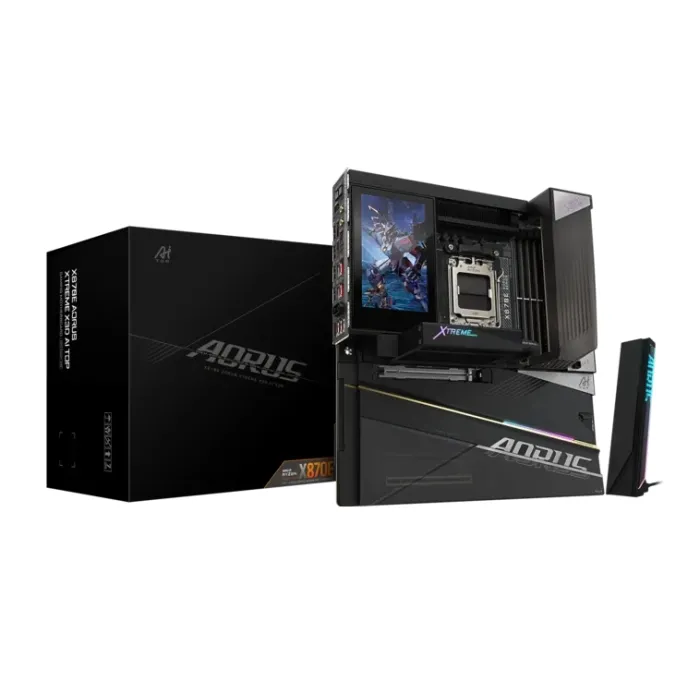Дънна платка GIGABYTE X870E AORUS XTREME X3D AI TOP, AM5, DDR5, PCIe 5.0, Wi-Fi 7, 5 M.2 слота, USB4, E-ATX
