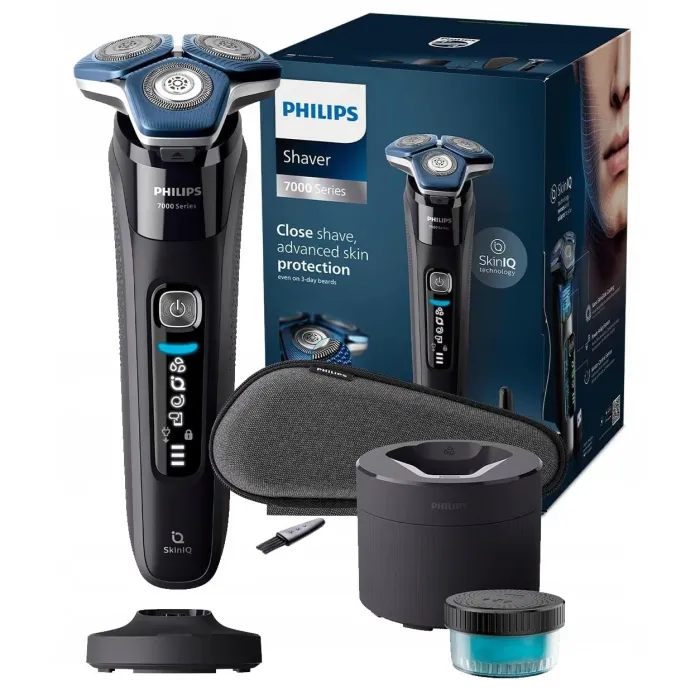 Електрическа самобръсначка PHILIPS S7886/55, Series 7000, сухо и мокро бръснене, ножчета SteelPrecision, технология SkinIQ, 60 минути работа, Bluetooth, Quick Clean Pod