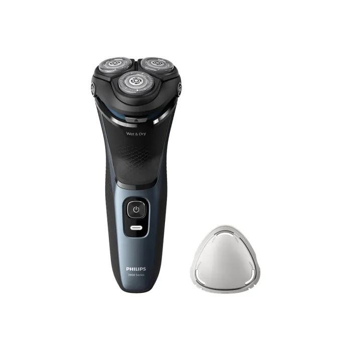 Електрическа самобръсначка за мокро и сухо бръснене, Philips S3144/00, Shaver 3000 Series, 5D Въртящи и огъващи се глави, Ножчета PowerCut