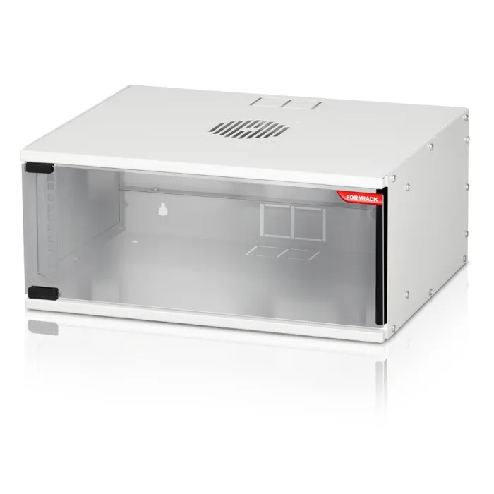 Formrack 19\" Wall Mounted rack 4U SOHO 512/400mm, height: 225mm, loading capacity: 50kg., tempered g