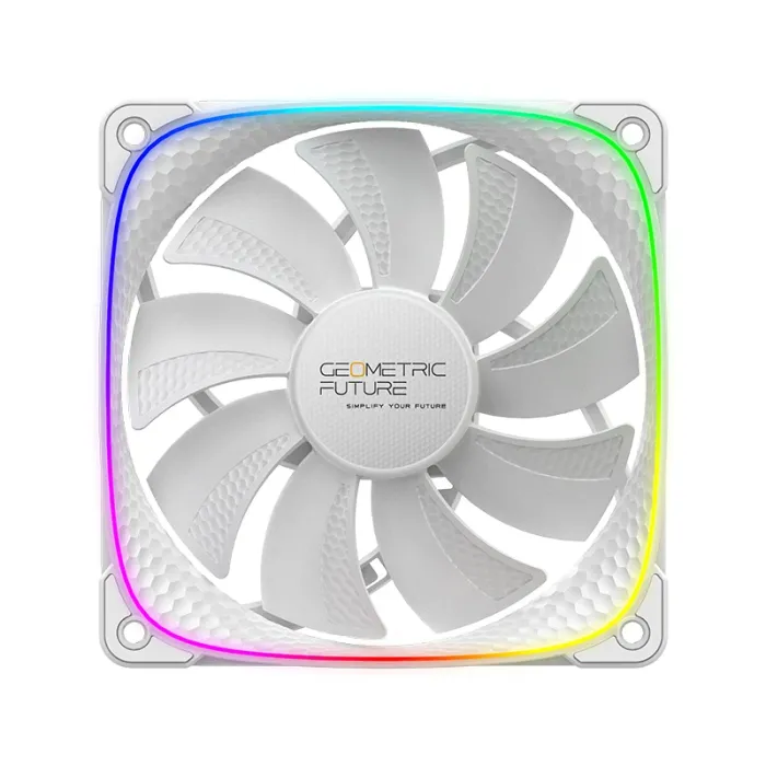 Вентилатор, Geometric Future Squama 2503R, REVERSE Fan, 120mm, ARGB, Бял цвят