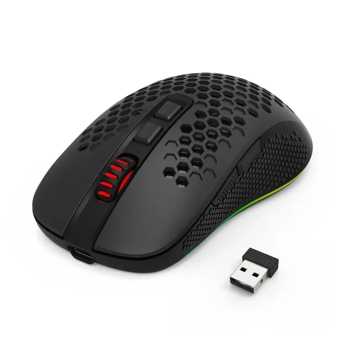 Геймърска мишка Redragon Hana M694-RGB, безжична и Bluetooth, 7200 DPI, RGB, черна