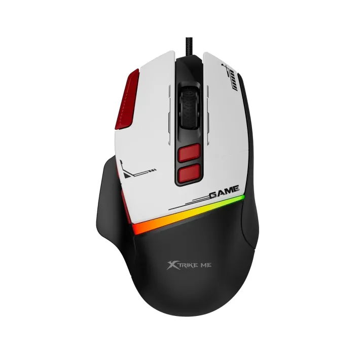 Геймърска оптична мишка Xtrike ME GM-325, USB, 7200 dpi, 8 програмируеми бутона, RGB подсветка, за лява и дясна ръка