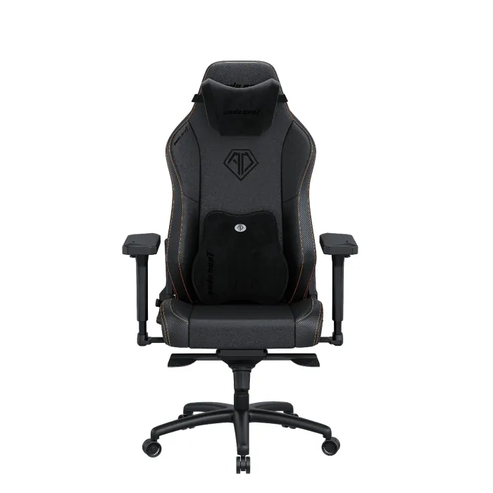Геймърски стол Anda Seat Phantom 3 XL, XL размер, черна PVC кожа, ергономичен, 4D подлакътници, възглавнички за глава и кръста, до 150 kg