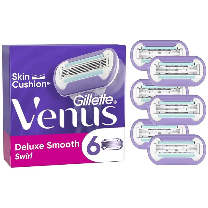Gillette Venus Deluxe Smooth Swirl Резервни ножчета за дамска самобръсначка 6 бр.