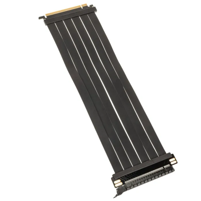 Kolink PCIe 5.0 Riser Cable 180° 300 мм черен кабел, PCIe x16, за вертикален монтаж на видеокарта