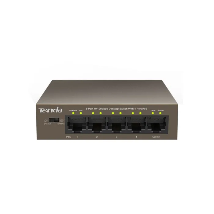 Комутатор, TENDA TEF1105P-4-63W, 4 порта POE