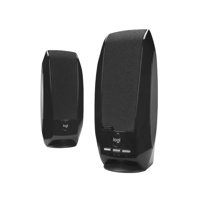 Тонколони за компютър Logitech S150, 2.0, жични, USB Type-A, захранване чрез USB, обща мощност 2,4 W, черни