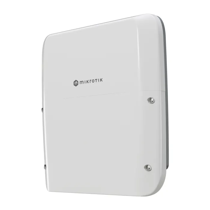 Външен кабелен рутер MikroTik RB5009UPr+S+OUT, IP66, 7x Gigabit Ethernet, 1x 2.5 Gigabit Ethernet, 1x 10G SFP+, PoE-out до 130 W, RouterOS v7, бял