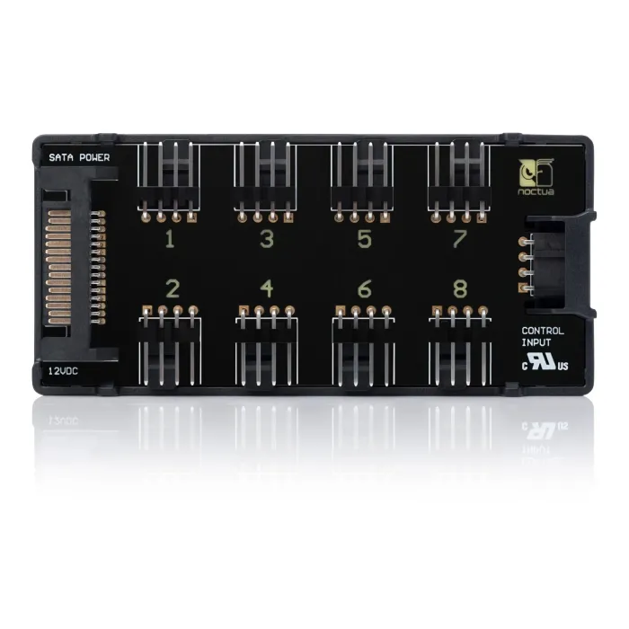 Noctua NA-FH1, разклонител за вентилатори Fan Hub - 8 port PWM with SATA Power 5V/12V