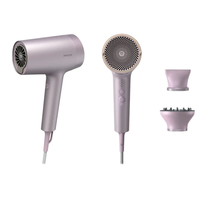 Сешоар PHILIPS BHD723/10, 7000 Series, 1800 W, ThermoShield Advanced, йонна технология, 8 настройки за топлина и скорост, магнитен концентратор и дифузер