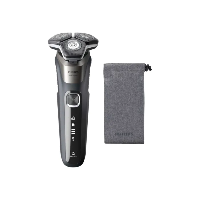 Philips S5887/10 Series 5000 електрическа самобръсначка за мокро и сухо бръснене, SteelPrecision, SkinIQ, до 60 мин работа