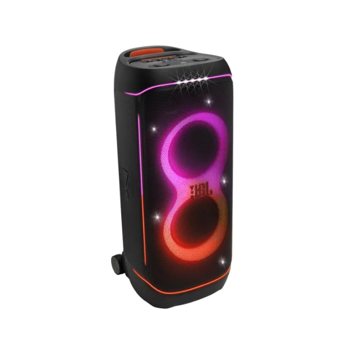 Преносима парти тонколона JBL PARTYBOX 720, 800 W, Bluetooth 5.4, 2 XLR входа, честотен диапазон 32 Hz–20 kHz, светлинно шоу, черна