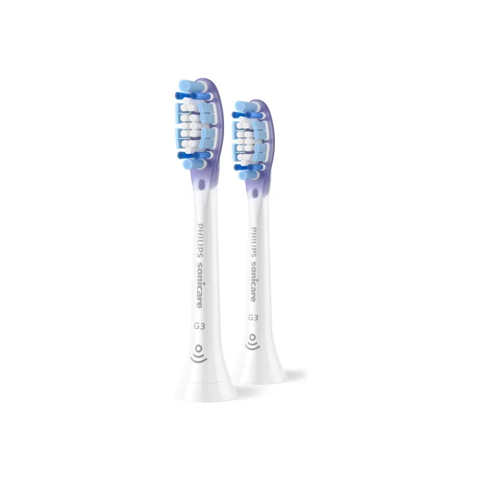 Резервни глави за електрическа четка за зъби Philips HX9052/87, Sonicare Premium Gum Care G3, 2 бр., бели, меки влакна, Click-on