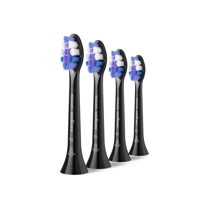 Резервни глави за електрическа четка за зъби Philips Sonicare S2 Sensitive HX6054/88, 4 броя, ултрамеки влакна, Click-on, интелигентно разпознаване