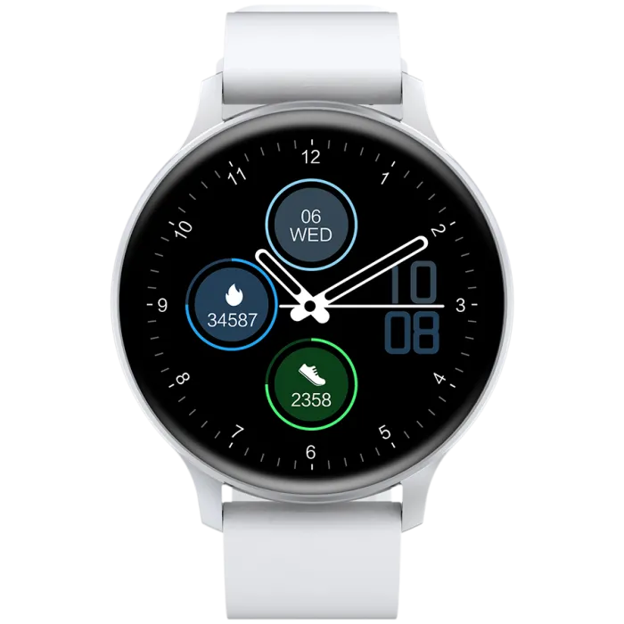 Смарт часовник CANYON Badian SW-68, Realtek 8762CK, 1.28"TFT, Lithium-ion polymer battery, Silver