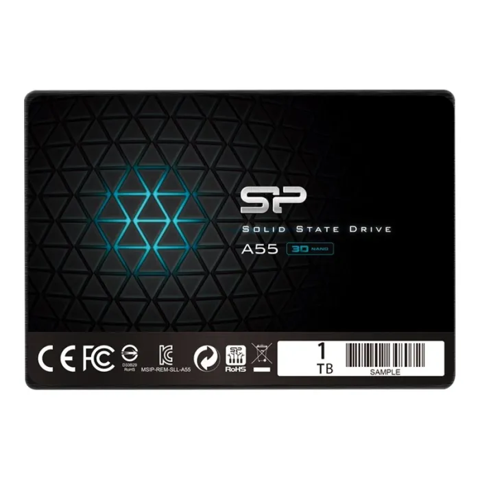 SSD SILICON POWER Ace A55 1TB, 2.5", SATA III 6Gb/s, скорост на четене 560 MB/s, скорост на запис 530 MB/s