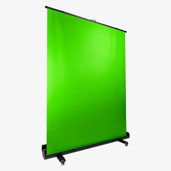 Streamplify SCREEN LIFT 1.5M зелен екран 1.5×2 m – хидравлично повдигане, колелца с заключване, Oxford плат