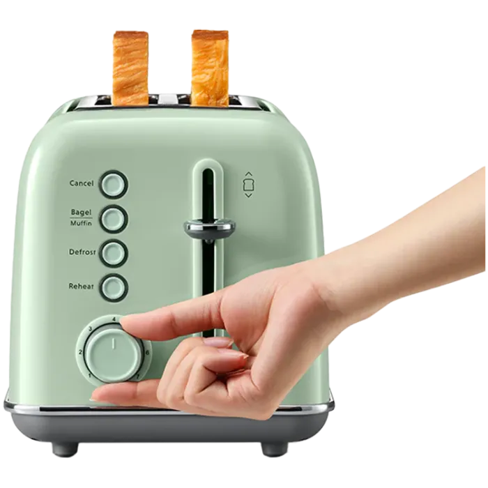 Тостер BUYDEEM DT620E-CG/EU – 2 филии, Bagel/Muffin, размразяване и претопляне, тава за трохи