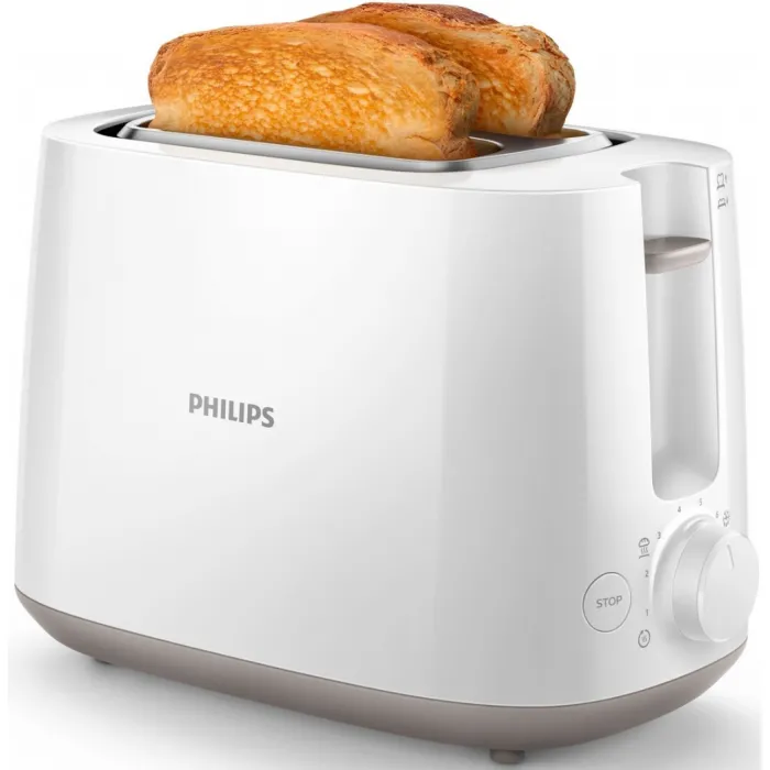 Тостер PHILIPS Daily Collection Toaster HD2581, 8 настройки, Компактна конструкция