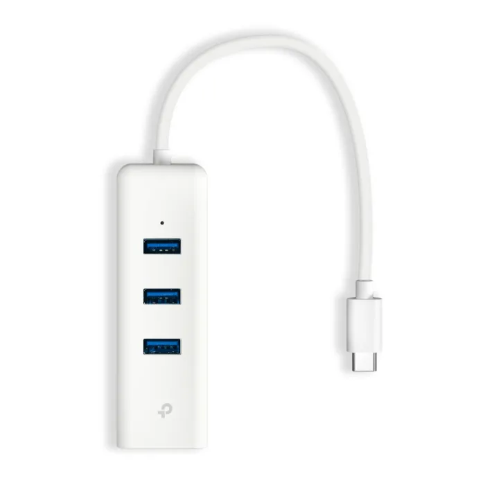 USB-C 3-портов хъб и Gigabit Ethernet адаптер TP-Link UE330C, 3 x USB-A 3.0, мрежова скорост до 1000 Mbps, USB скорост до 5 Gbps