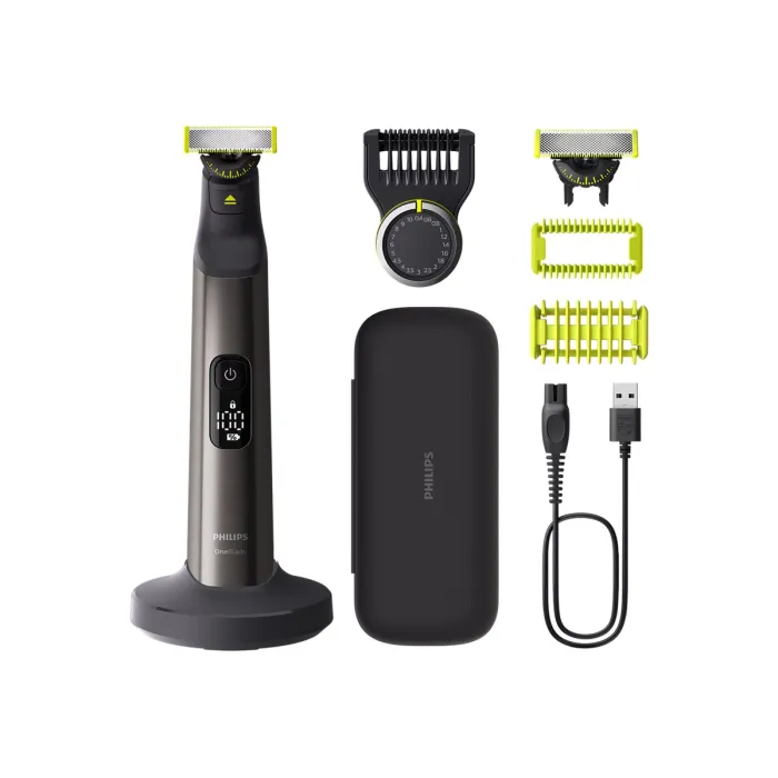 Тример Philips OneBlade Pro 360 Face + Body QP6652/61, 20 дължини, Wet & Dry