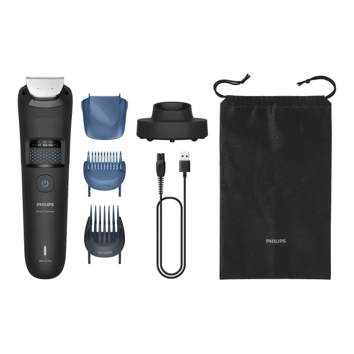 Тример за брада Philips BT5780/15, Beard Trimmer Series 5000, безжичен, до 100 мин работа, 1 час зареждане, 40 настройки, 0,4–20 mm, 100% водоустойчив