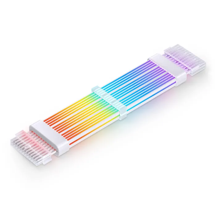 Удължителен RGB кабел JONSBO PC Light Cable - 24-Pin, 24-Pin 5V ARGB, 240 мм, бял