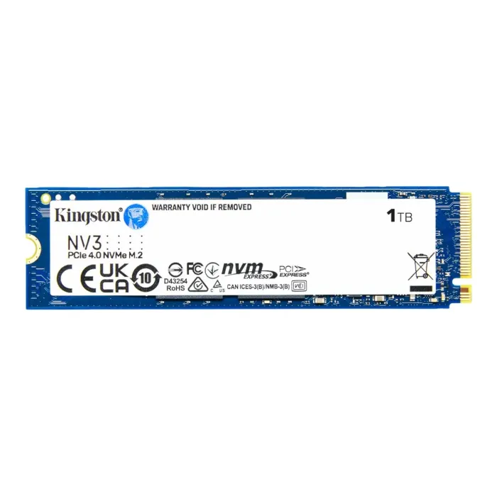 Вътрешен SSD диск KINGSTON NV3, 1000GB, M.2 2280, PCIe 4.0, NVMe